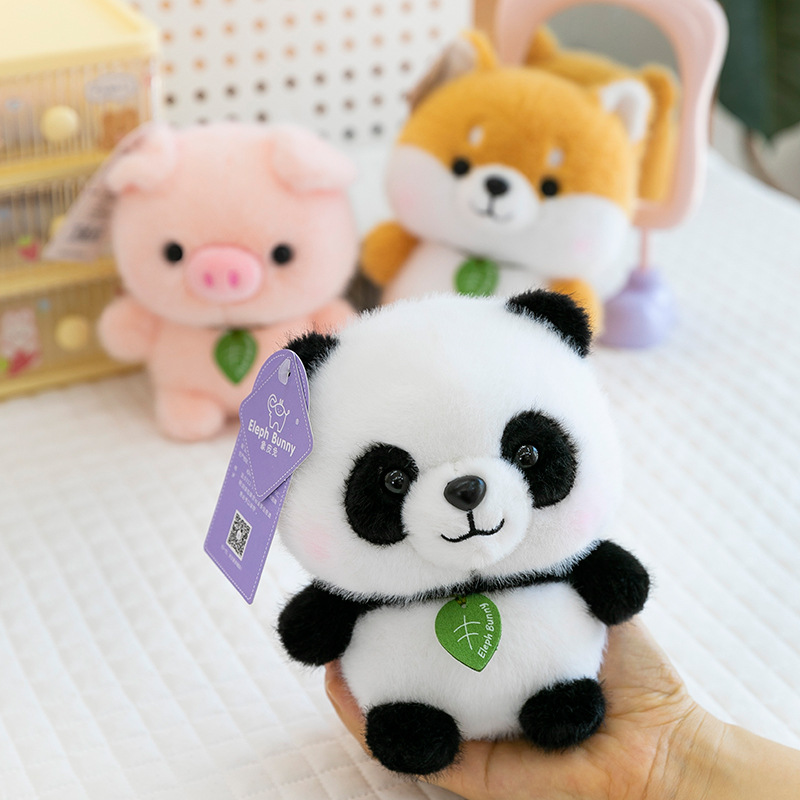 New cute little panda doll, little rabbit animal plush toy, table companion, adorable pet series children's gifts details Picture