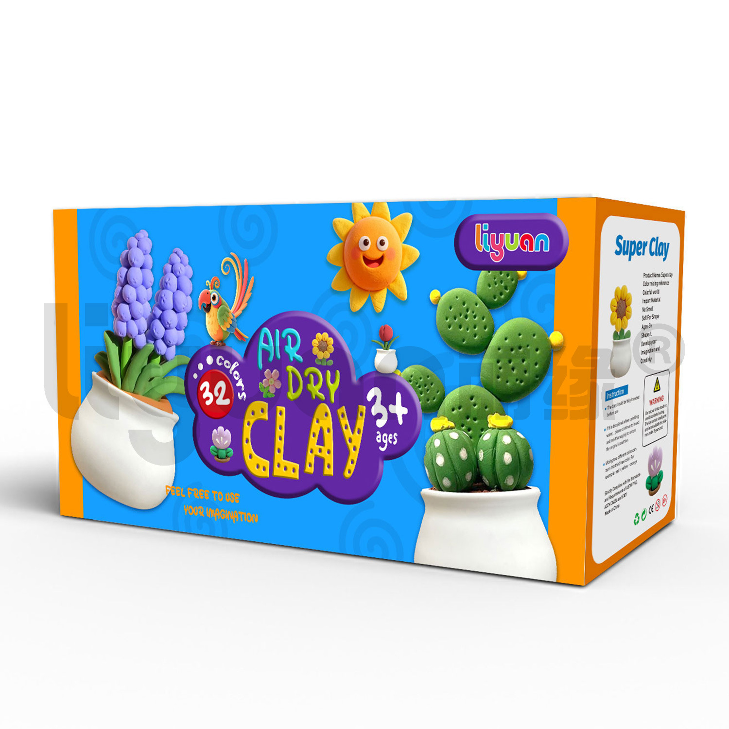 Customized 32-color clay potted plant diy set, ultra-light clay colored clay plasticine diy set Item Picture
