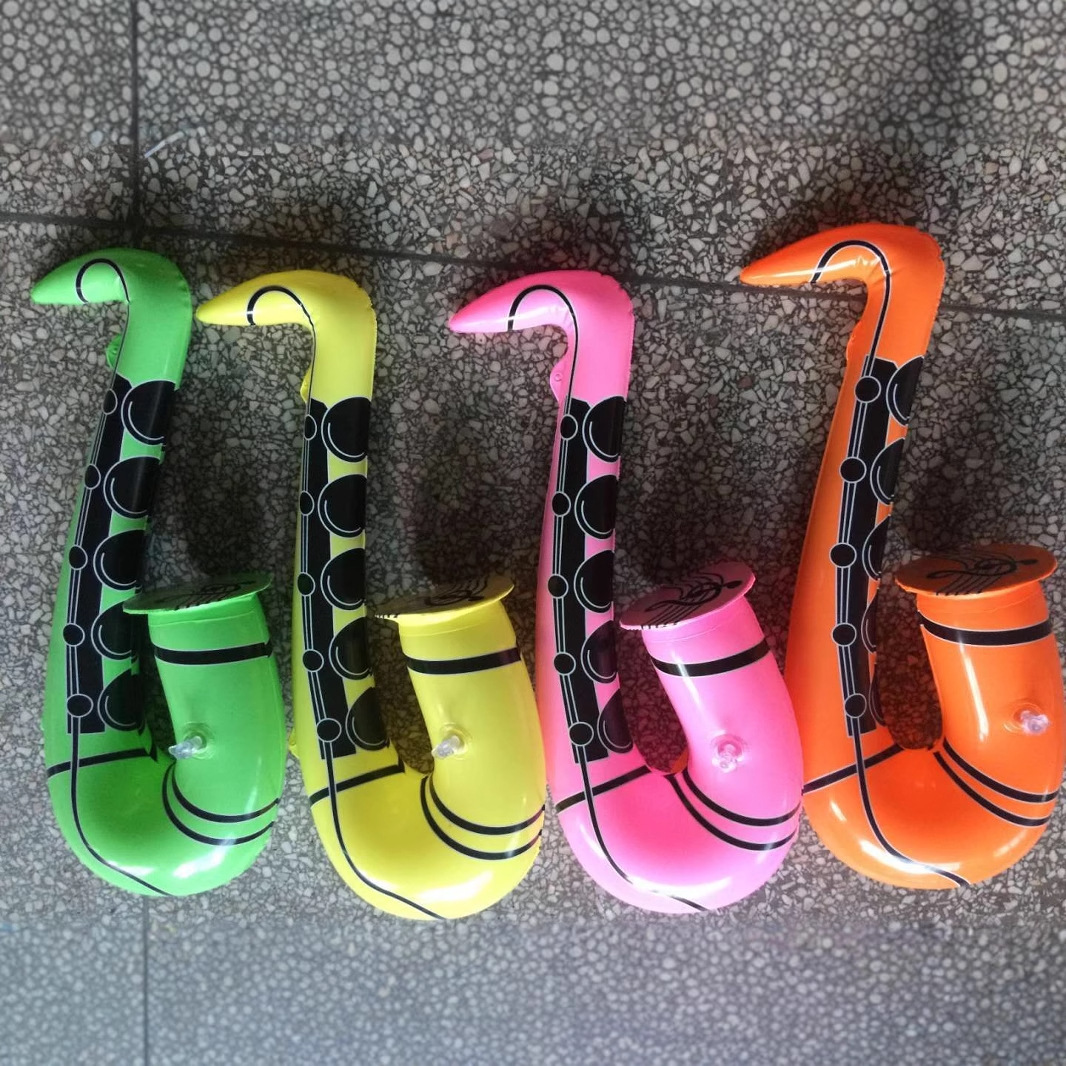 Wholesale of creative PVC inflatable toys, saxophones, children's inflatable toys, inflatable Musical Instruments, and simulation stage props Specification drawing