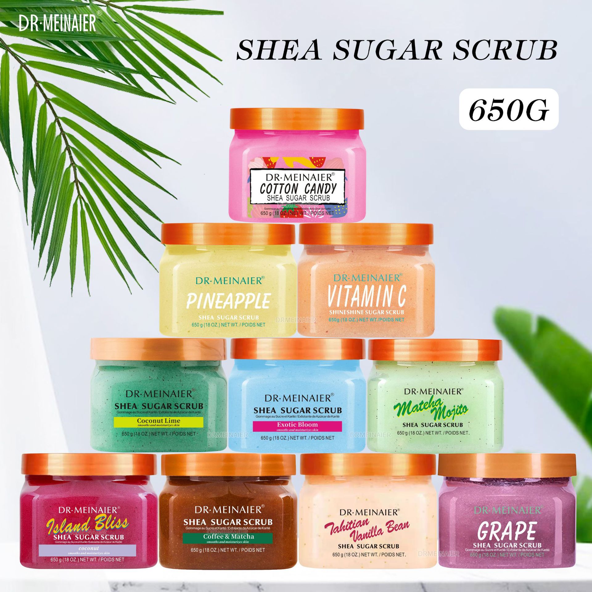 Cross-border trade fruit sugar Bath salt Exfoliating chicken skin full-body bath salt Wet salt VC sugar scrub 650 full figure
