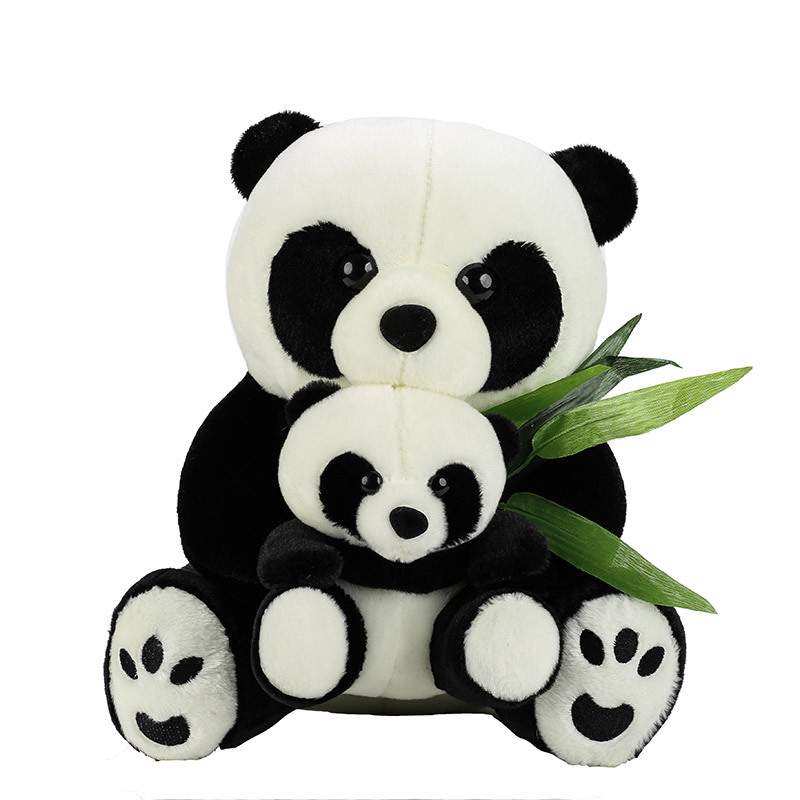 Cute giant panda dolls, simulated mother and baby panda plush toys, large doll pillows, children's birthday gifts Item Picture