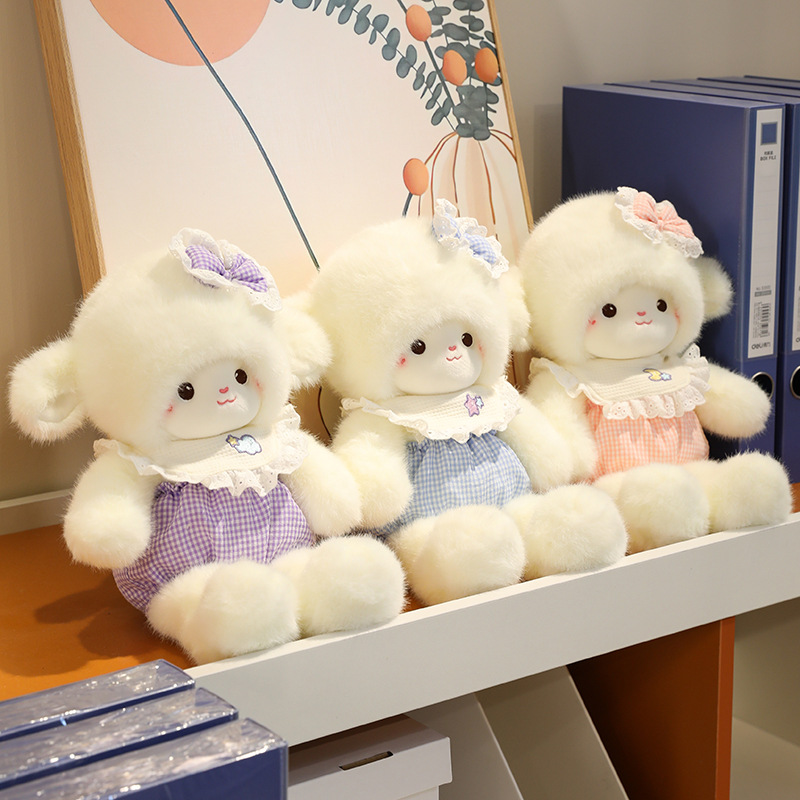 New cute "Run Run Park" plush toy, little sheep doll, girls' sleeping doll, soothing and companionship gift full figure