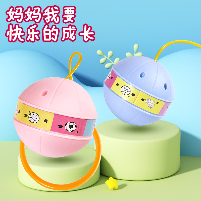 Luminous jumping ball, children's flashing night light, single-foot swing ball, bouncing rope ball, foot loop swing, foot hula hoop Specification drawing