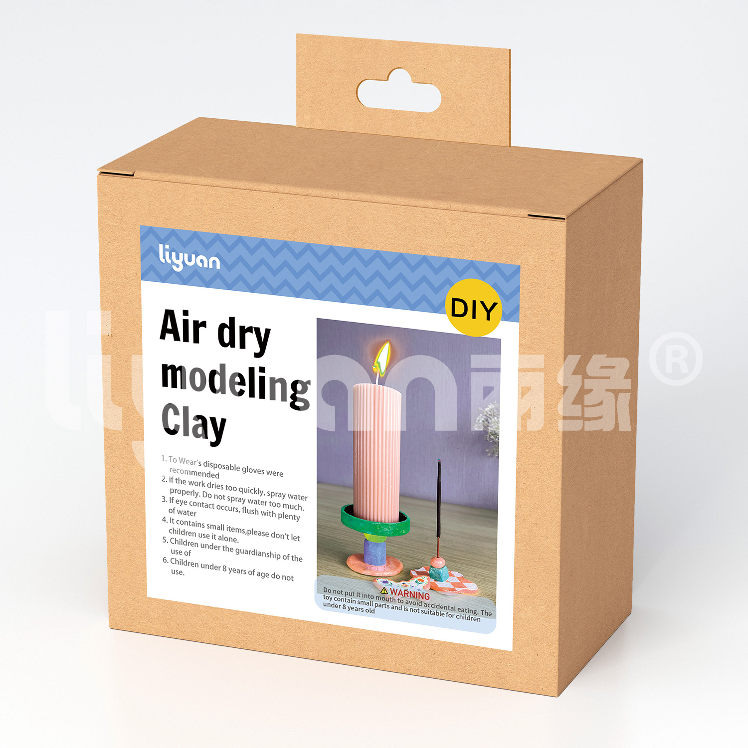 Wholesale of cross-border stone plastic clay no-baking air-drying pottery clay children's handmade DIY candlestick clay sculpture tool accessory sets Item Picture