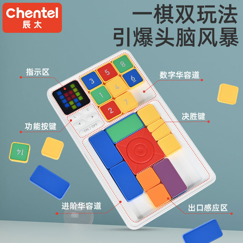 Chen Tai Super Hua Rong Dao Sudoku Magnetic Board Sliding Puzzle Children's Educational Building Blocks Toy Thinking Training Gift details Picture