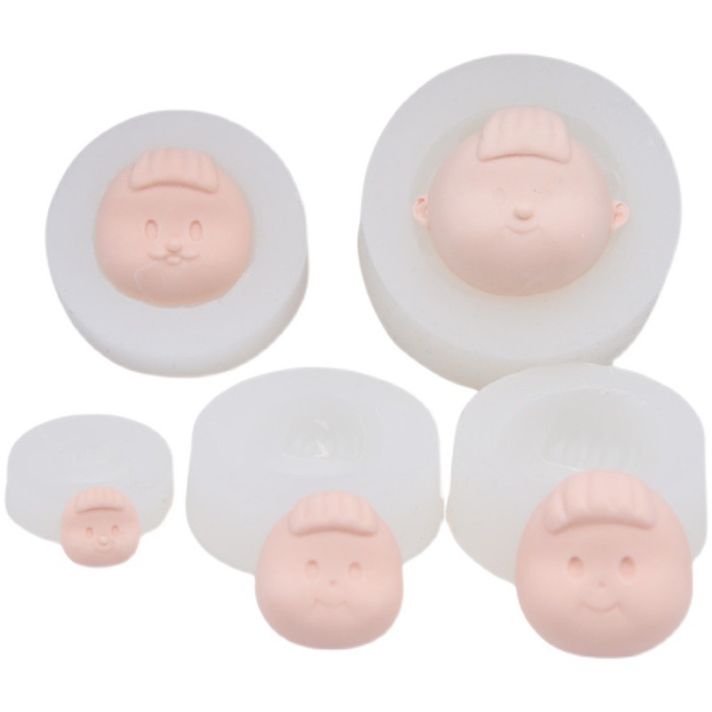 Super light clay soft clay silicone face mold figurine made by Duoduo Mei, blind box doll clay face mask diy face mold Item Picture