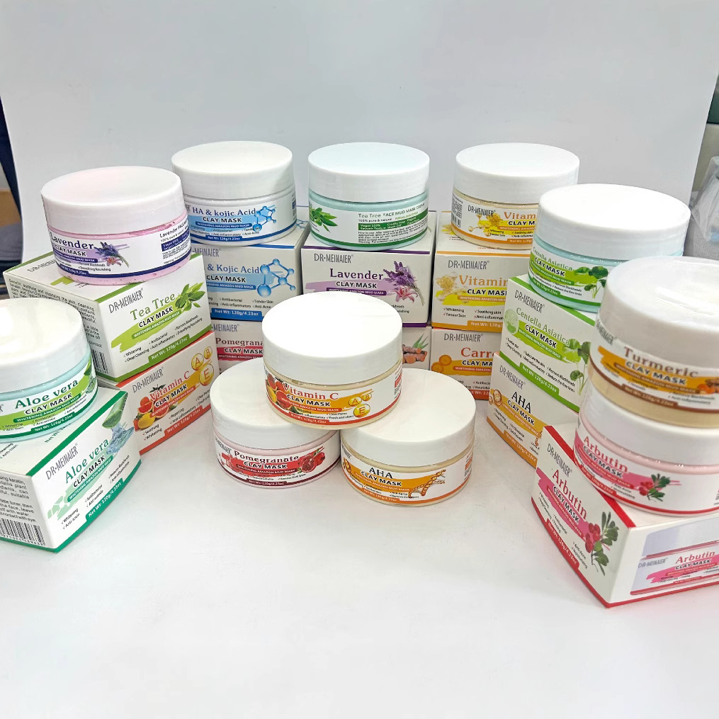 Cross-border Vitamin E and Vitamin C Facial Mud Mask 120g Hydrating, Moisturizing and Nourishing Hyaluronic Acid Mask Cream Application Scenario