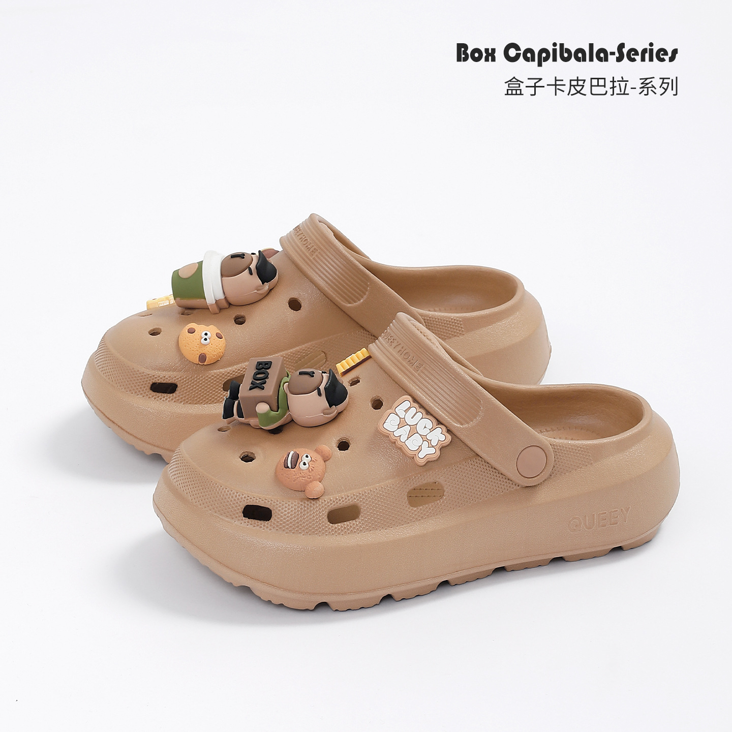 Capibara Clogs Women's Summer new style, cartoon anti-slip thick-soled breathable silent slippers for outerwear, women 15 Specification drawing