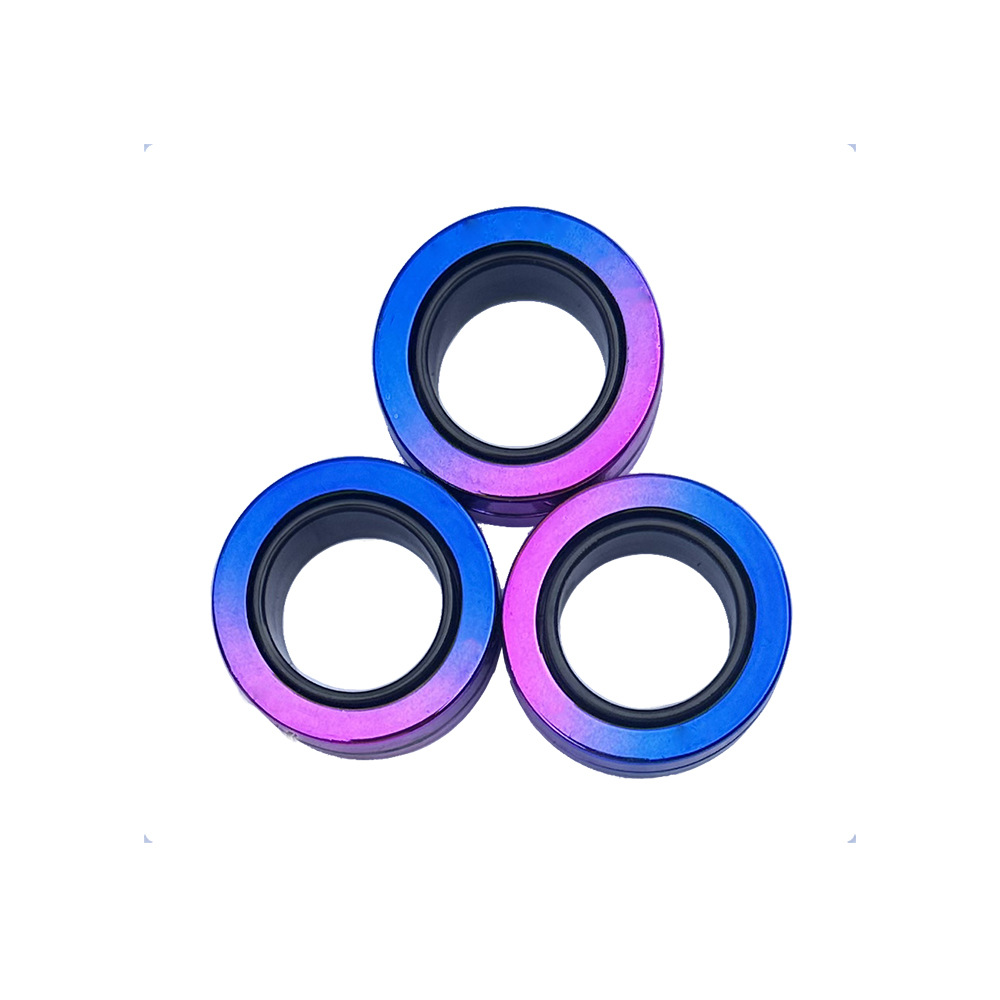 Cross-border stress-relieving magnetic wristband gyroscope rotating colorful fingertip gyroscope crystal ring adult creative stress-relieving toy full figure
