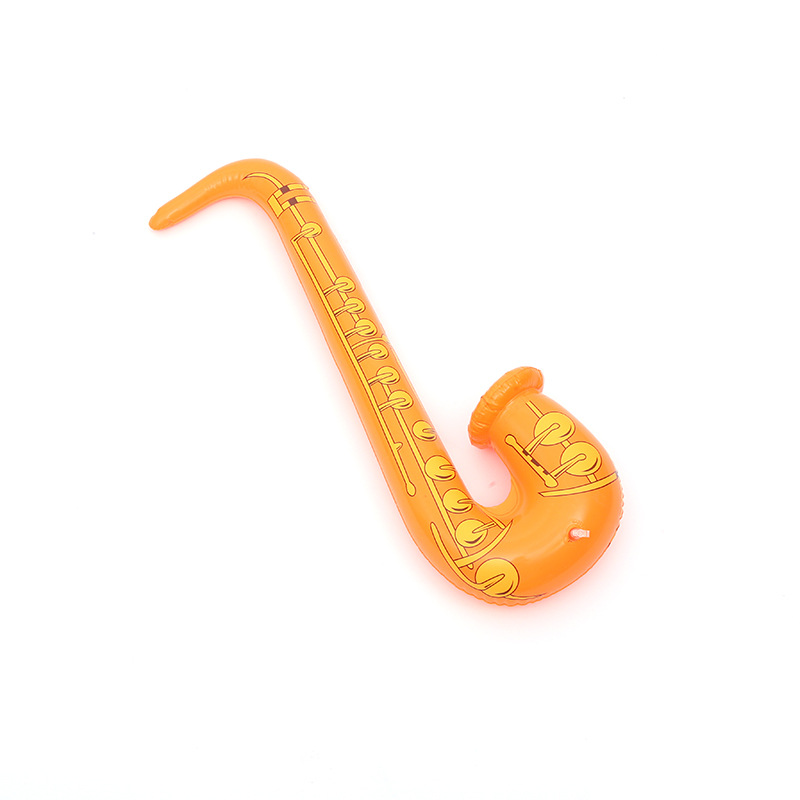 Wholesale of creative PVC inflatable toys, saxophones, children's inflatable toys, inflatable Musical Instruments, and simulation stage props details Picture