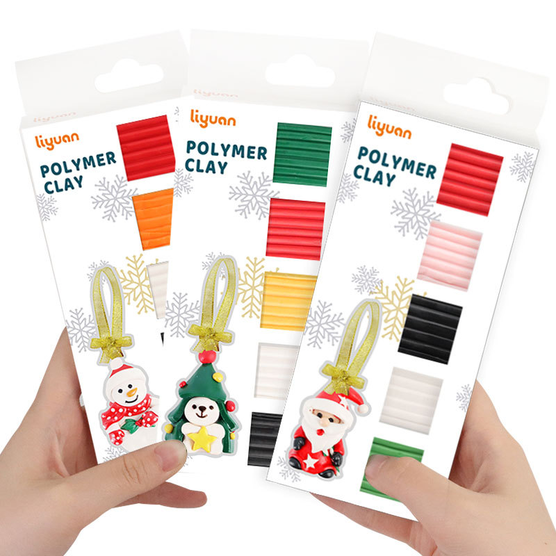 5-color 30g set soft clay children's colored clay polymer clay toy rubber colored clay soft clay Christmas details Picture