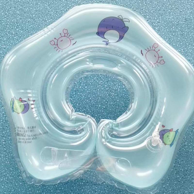 A new thickened outdoor water inflatable toy for children's swimming rings, a popular life-saving neck ring swimming ring full figure