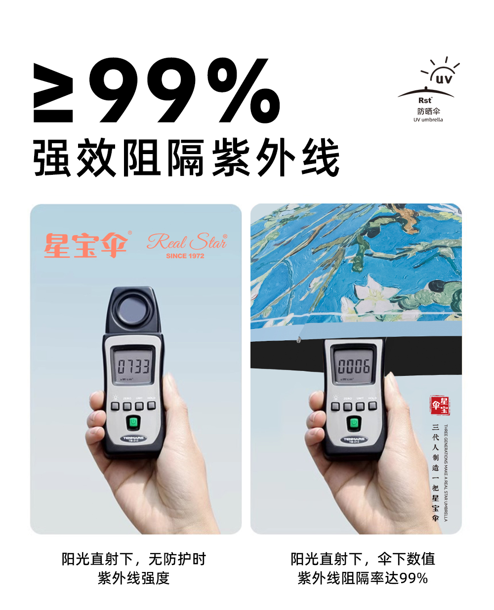 Xingbao R-1812 fan Umbrella, summer cool umbrella, UV-resistant spray-resistant creative umbrella, gift umbrella wholesale pic 5