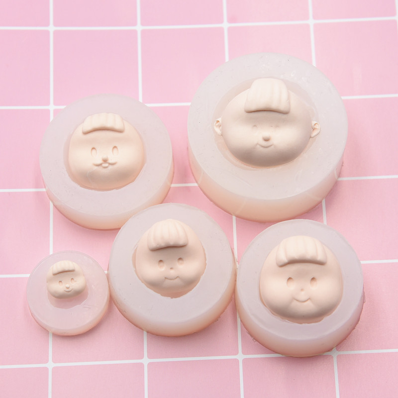 Super light clay soft clay silicone face mold figurine made by Duoduo Mei, blind box doll clay face mask diy face mold details Picture