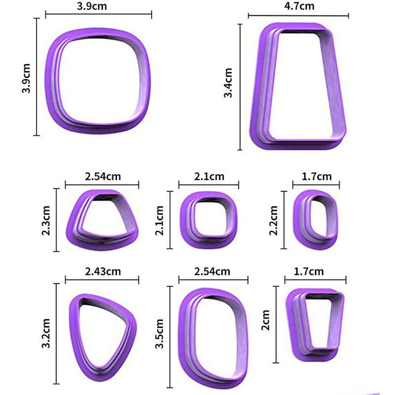 Cross-border bestseller 148 sets of DIY earrings and earrings molds, geometric patterns, soft clay, colored clay, clay cutters, handcrafted details Picture