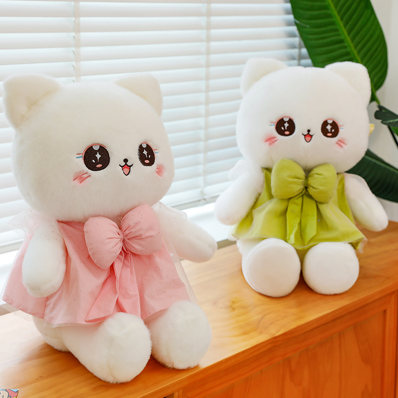 New toy birthday gifts for girls wearing skirts, cat princess little cat dolls, exchange scissors machine dolls wholesale details Picture