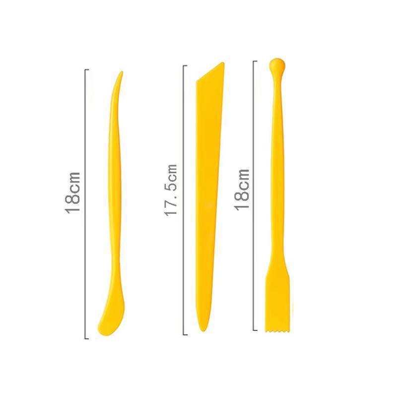 A 17-piece set of cross-border clay sculpture tools, acrylic rods, acrylic press plates, scrapers, DIY clay auxiliary tools Application Scenario