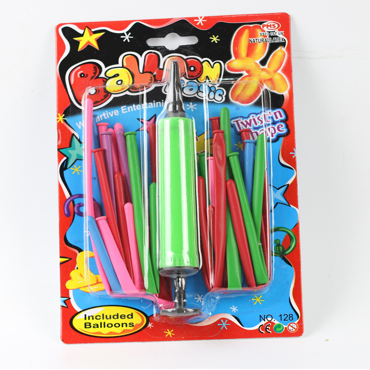 Long strip balloons, round balloons, long strip magic balloons, variable-shaped balloons with pump sets, factory direct sales details Picture