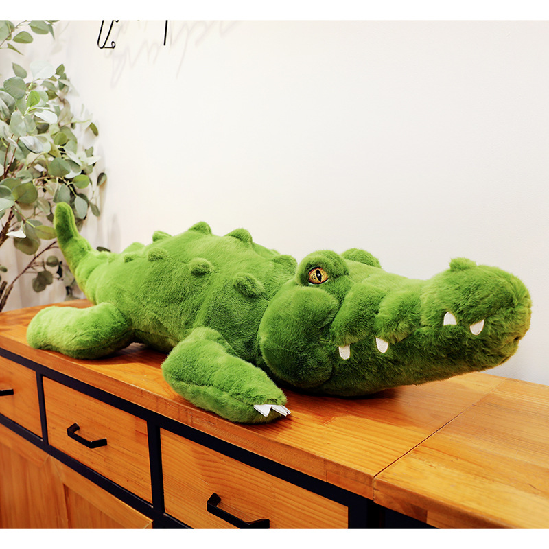 Simulated crocodile throw pillow, plush toy, girl bed sleeping companion doll, night market street stall doll, children's birthday gift full figure