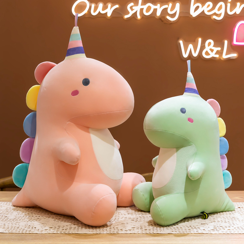 Wholesale creative gifts, dinosaur dolls, children's toys, large dinosaur plush dolls, sleeping pillows, consignment sales sources full figure
