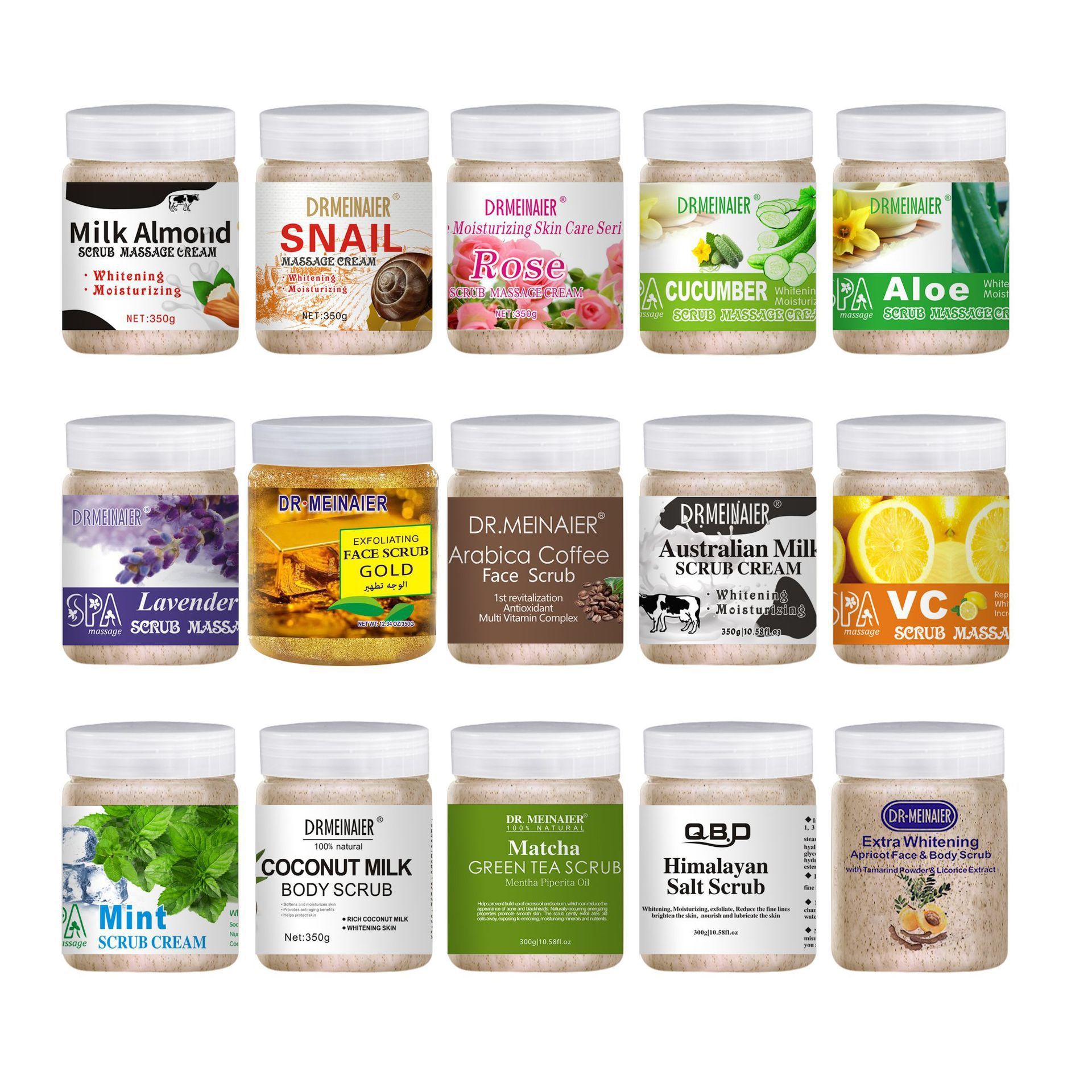 Cross-border Rose Facial and Body Scrub Milk Almond Cleansing Exfoliating Bath Scrub Massage Cream 350g Application Scenario