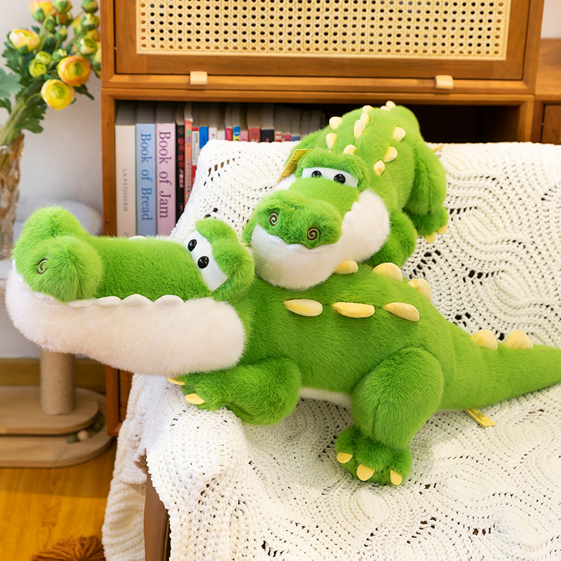 Creative cartoon Papa crocodile plush toy doll, cute crocodile male and female sleeping pillow doll gift details Picture