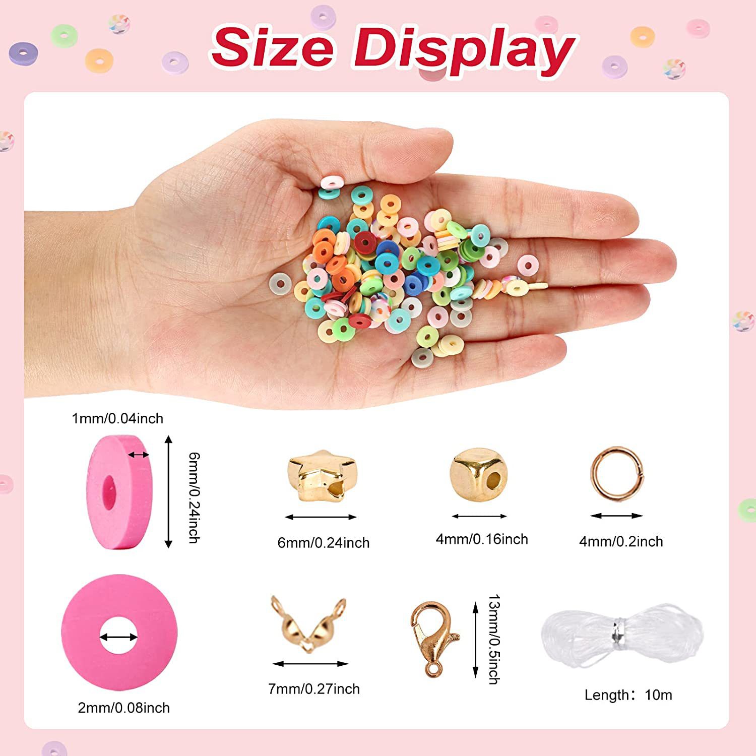 Cross-border 48-color DIY soft clay slicing set, clay bead jewelry making, bracelet, necklace, bead manufacturer wholesale Application Scenario