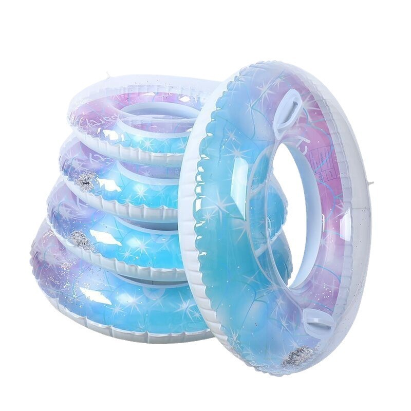 New InS-style thickened starry sky sequined swimming rings, children's swimming rings, adult inflatable underarm swimming rings, cross-border bestsellers Item Picture