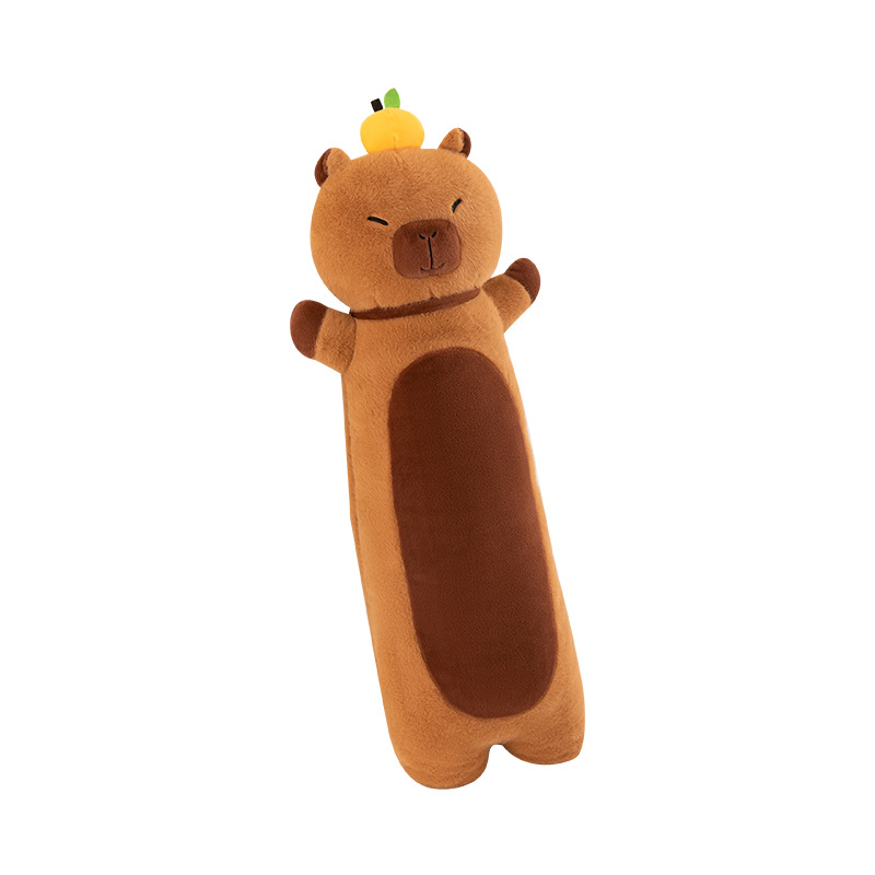 Wholesale of new laid-back capybara long throw pillows, Kapibara plush toy figurines, long leg pillows for sleeping, and cross-border products Item Picture