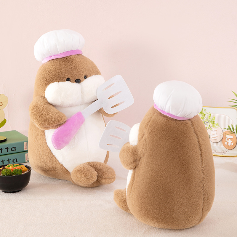 New chef seal plush toy, cute seal doll, sleeping pillow, sofa decoration, girls' gift Specification drawing