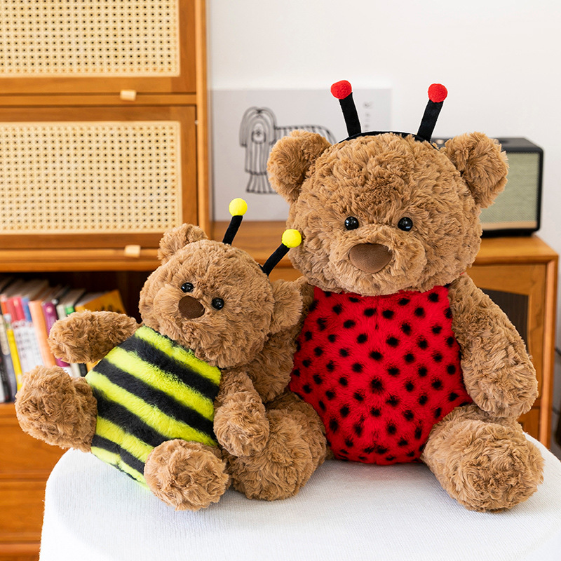 New bee Bear plush toy, soothing toy, Teddy bear doll, companion doll, and birthday gift for girls full figure
