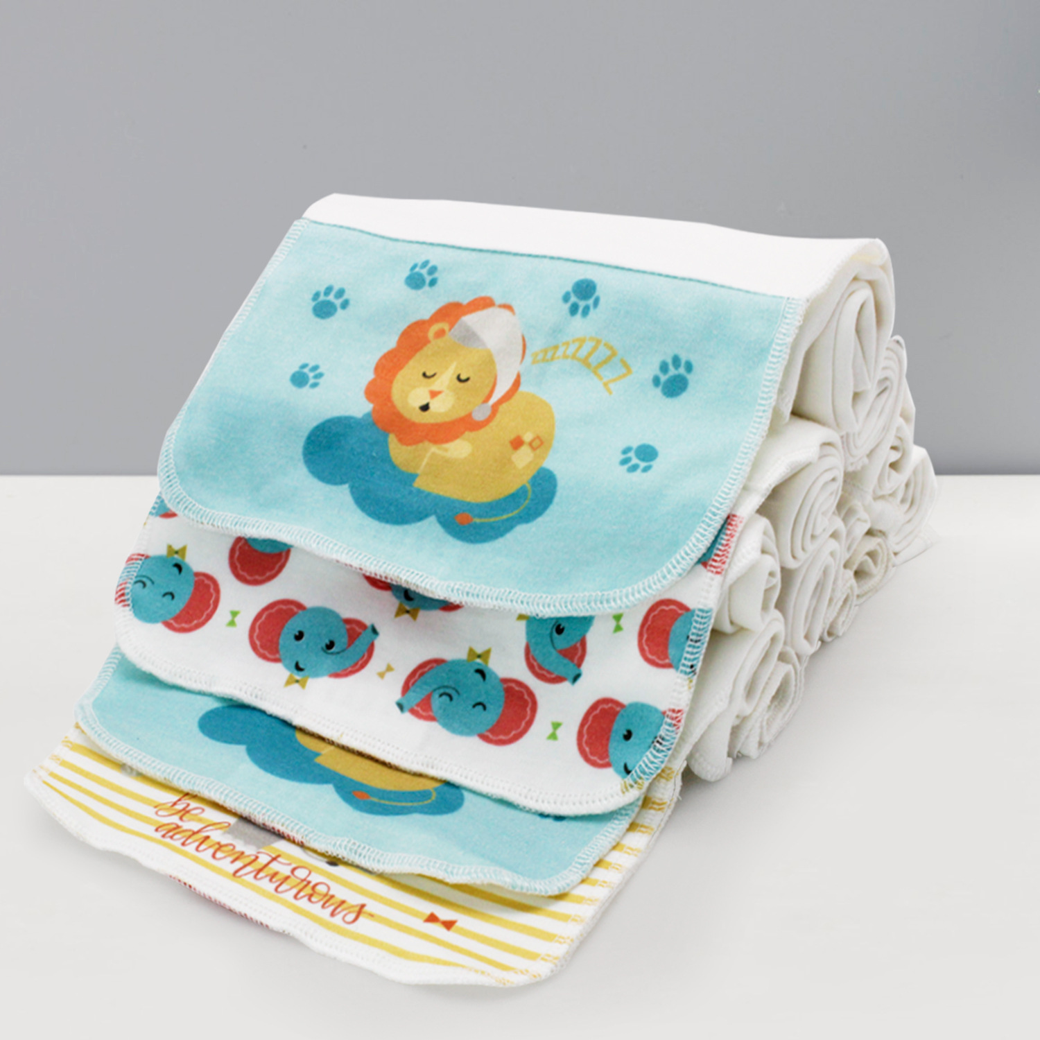 Fisher Baby sweat-absorbing wipes, baby and children's sweat-absorbing wipes, back cotton pads, kindergarten gauze, large Han wipes full figure