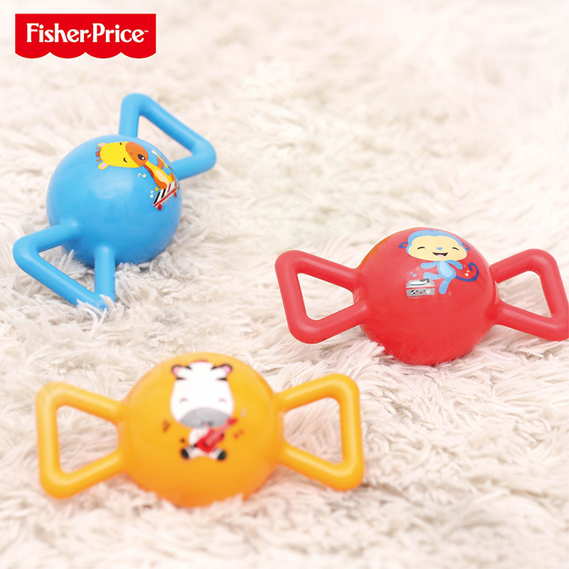 Chentai F0517 4-inch baby hand-held rattle ball Handle Ball Swing Ball gift street stall wholesale Specification drawing