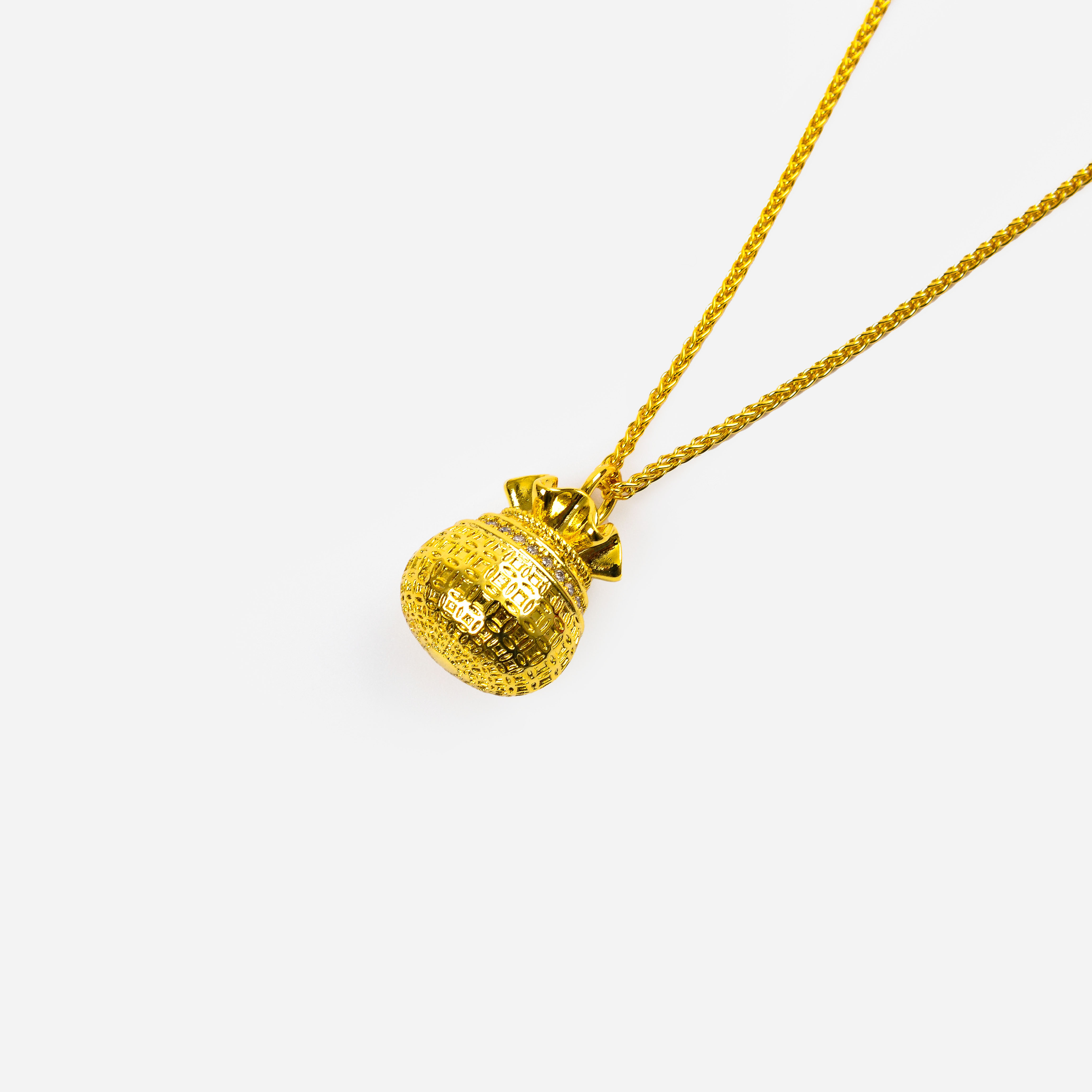 Ancient-style gold handcrafted light luxury retro design small gold gourd necklace, good fortune and wealth, collarbone chain accessory Item Picture