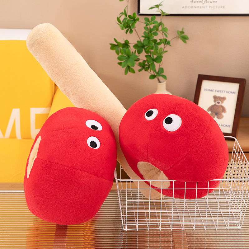 Sugar-coated haws throw pillow, a popular Nordic home sofa cushion, cute sugar-coated haws plush toy, a bedroom bay window gift Specification drawing