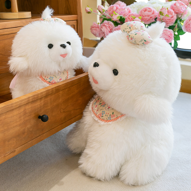 Wholesale of foreign trade scarves, dog plush toys, long-haired dog cartoon dolls, children's and girls' gifts, home decorations from manufacturers Specification drawing