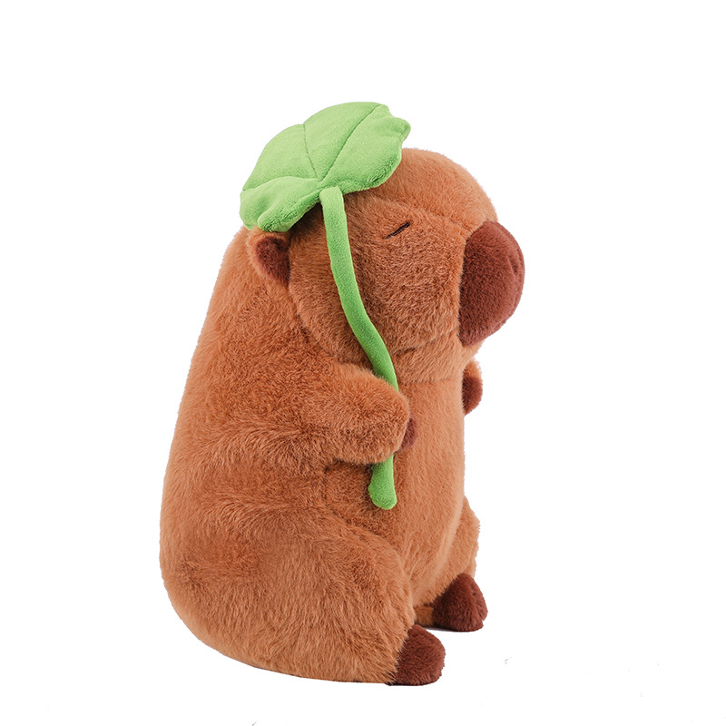 The popular capybara plush toy cross-border Capybara doll, the lotus leaf Capybara children's doll Item Picture