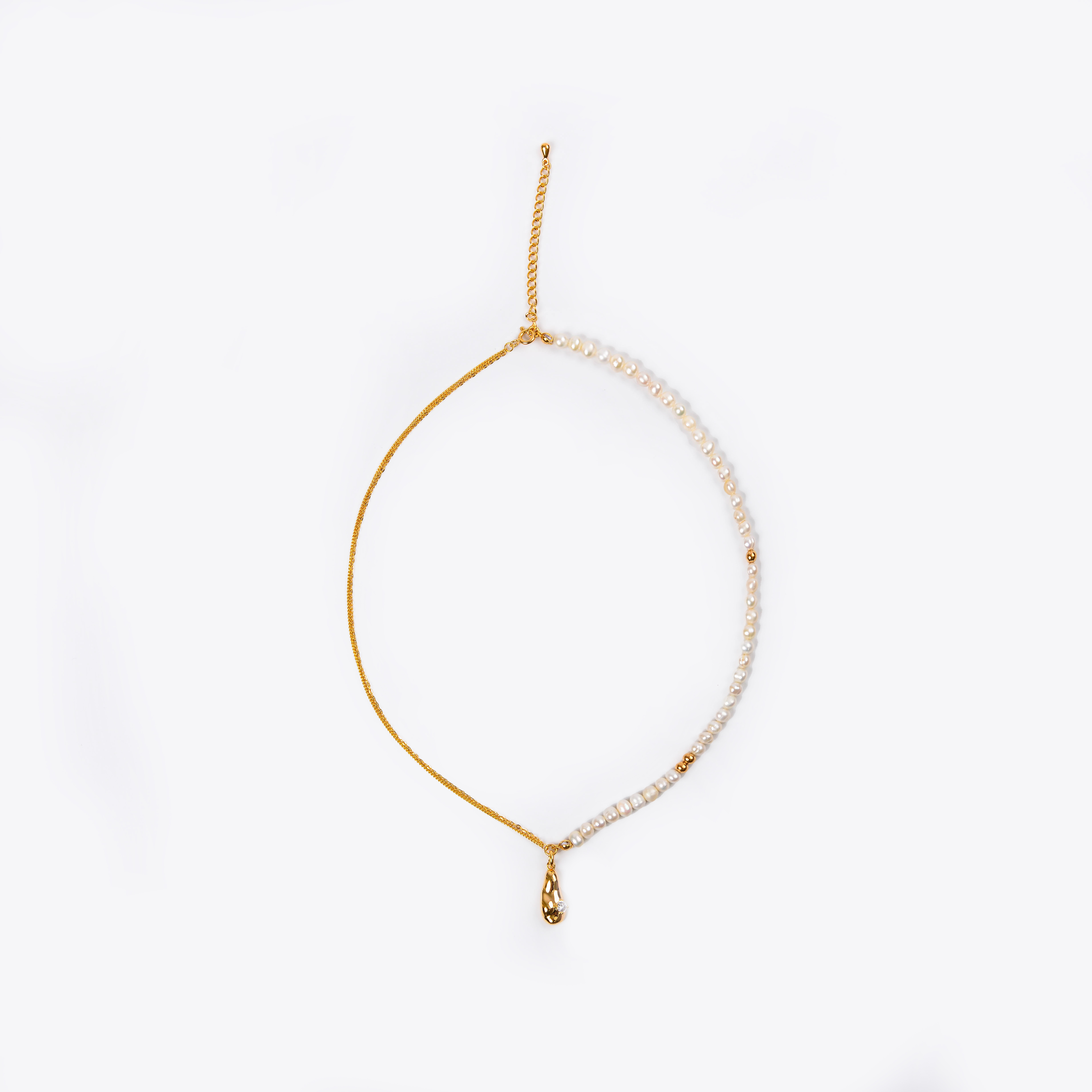 纯银天然淡水珍珠项链女夏小众设计高级感配饰串珠锁骨链跨境饰品批发