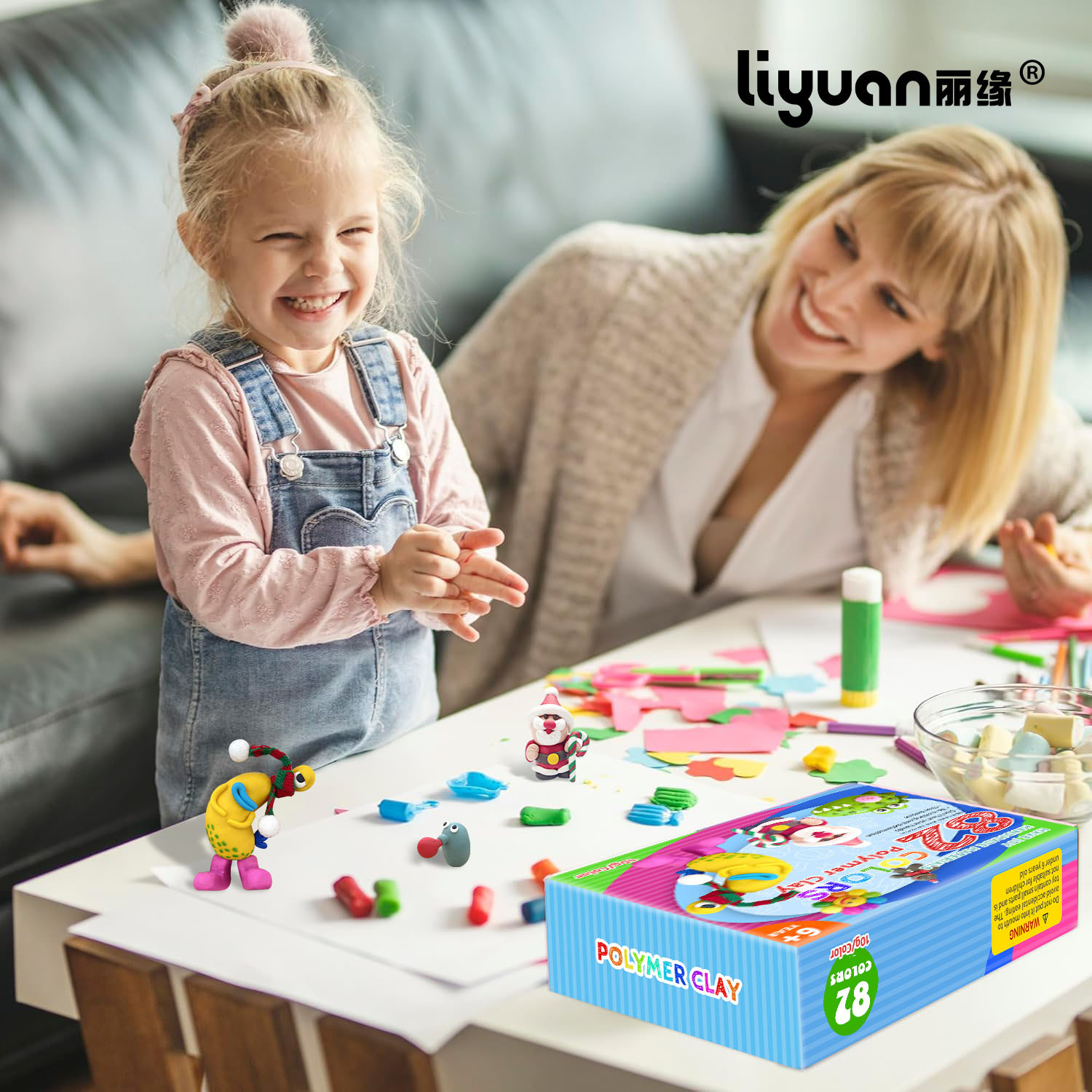 48-color and 82-color soft clay set, plasticine and colored clay tools, handcrafted set, children's kindergarten DIY clay set Application Scenario
