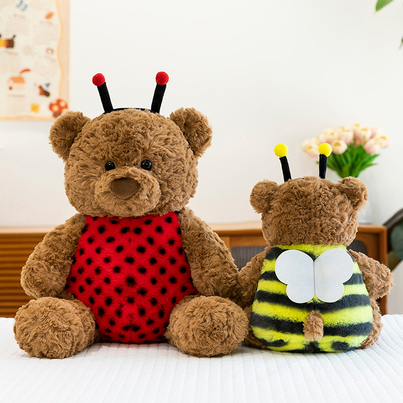 New bee Bear plush toy, soothing toy, Teddy bear doll, companion doll, and birthday gift for girls Specification drawing