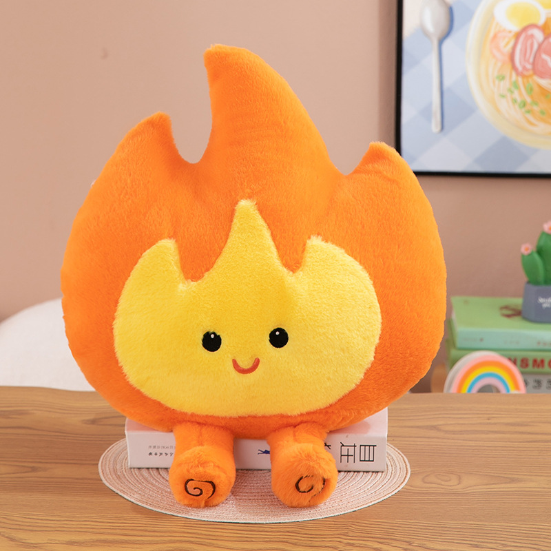 Douyin's same style small flame plush toy, creative flame pillow, funny flame waist cushion, company event props full figure