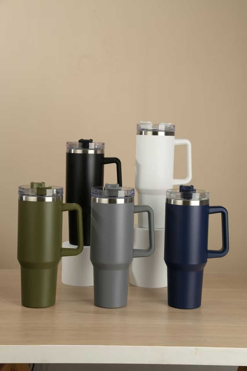 40oz car cup, first-generation 304 stainless steel insulated cup, large-capacity ice cup, portable straw insulated cup details Picture