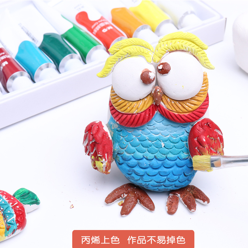 No-baking air-drying clay shaping DIY shaping clay vacuum-packed clay set, ceramic sculpture clay and stone modeling clay Item Picture