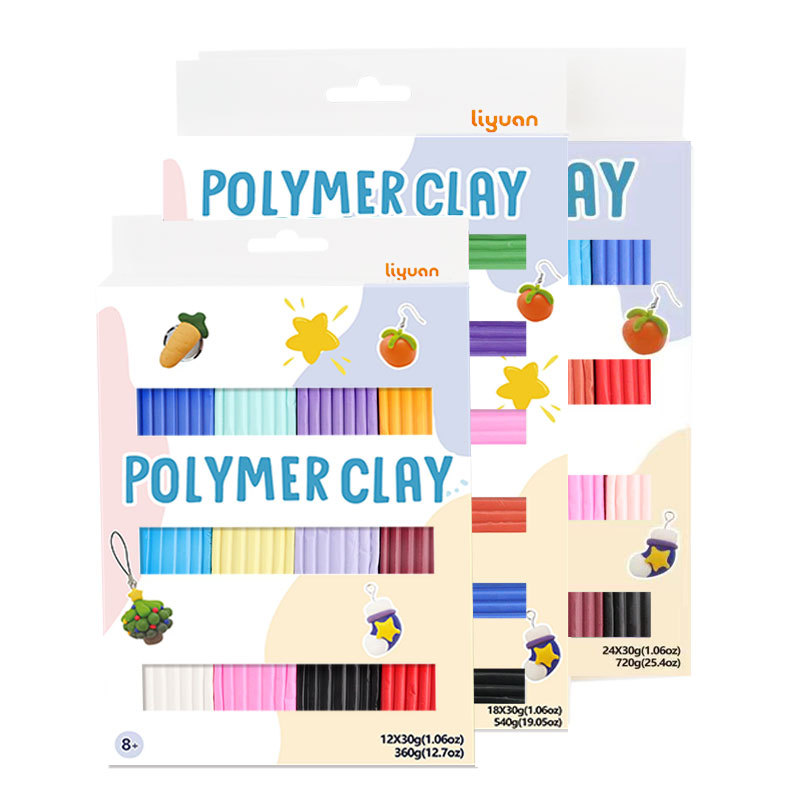 12-color 20g soft clay set, soft clay children's colored clay polymer clay toy rubber colored clay soft clay Item Picture