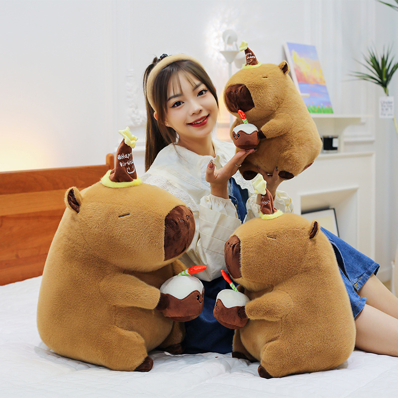 Cross-border new product Kapipala plush toy, the same cute birthday cake as the Internet celebrity, capybara doll event gift Application Scenario
