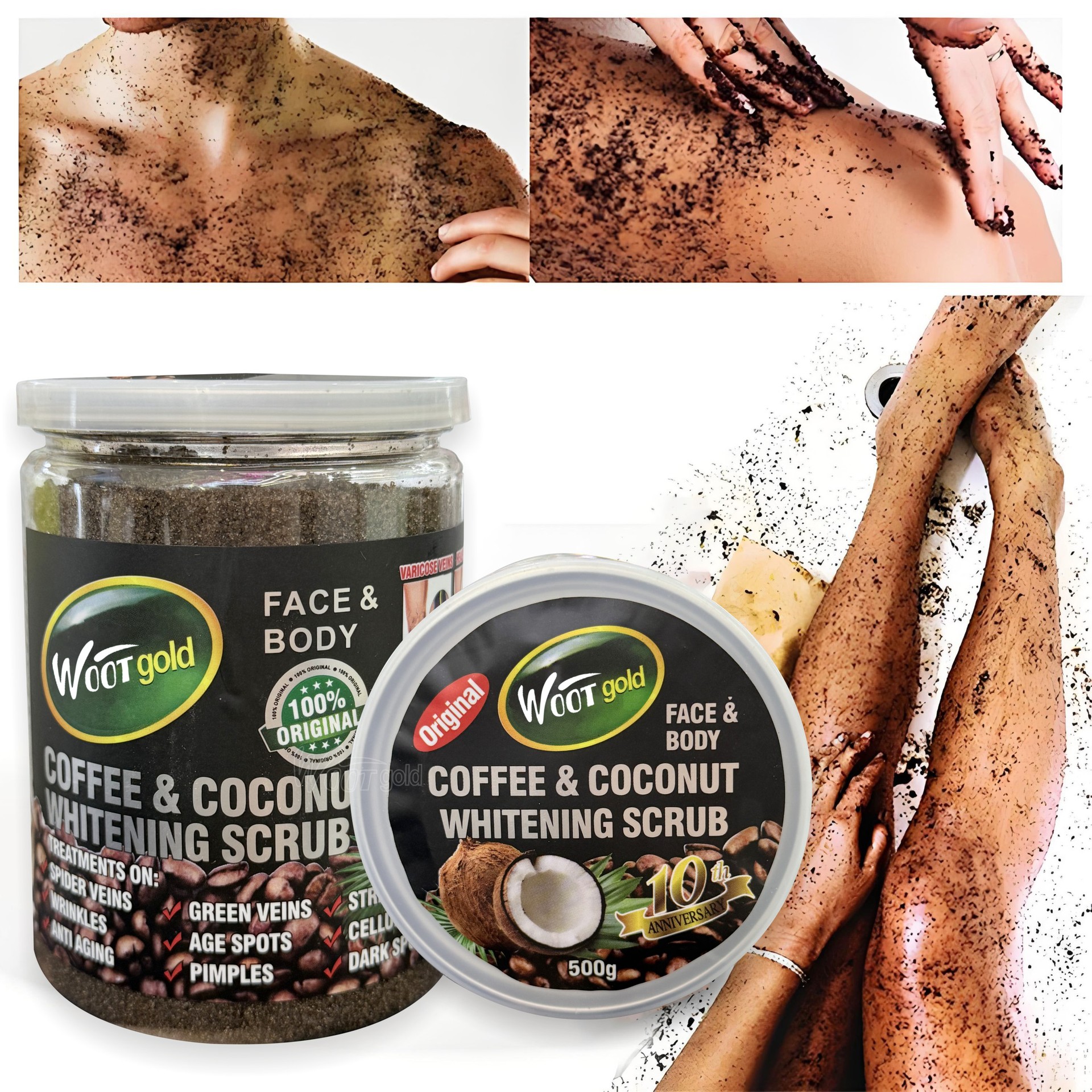 Cross-border can coffee bath salt 500g scrub salt full-body bath exfoliation and chicken skin removal bath salt Item Picture