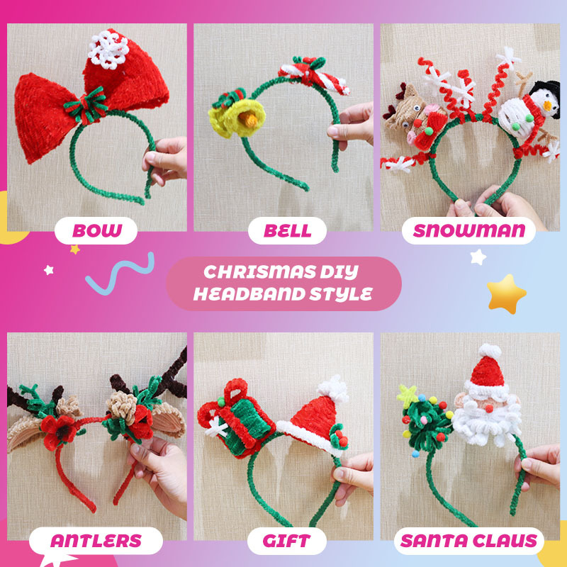 Amazon 2024 New style factory wholesale diy twist bar hair band diy accessory set Christmas handmade materials details Picture