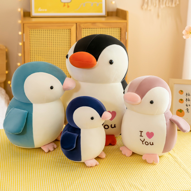 Cute goose plush toys, aquarium little penguin baby dolls, children's birthday gifts, soothing pillows in stock full figure