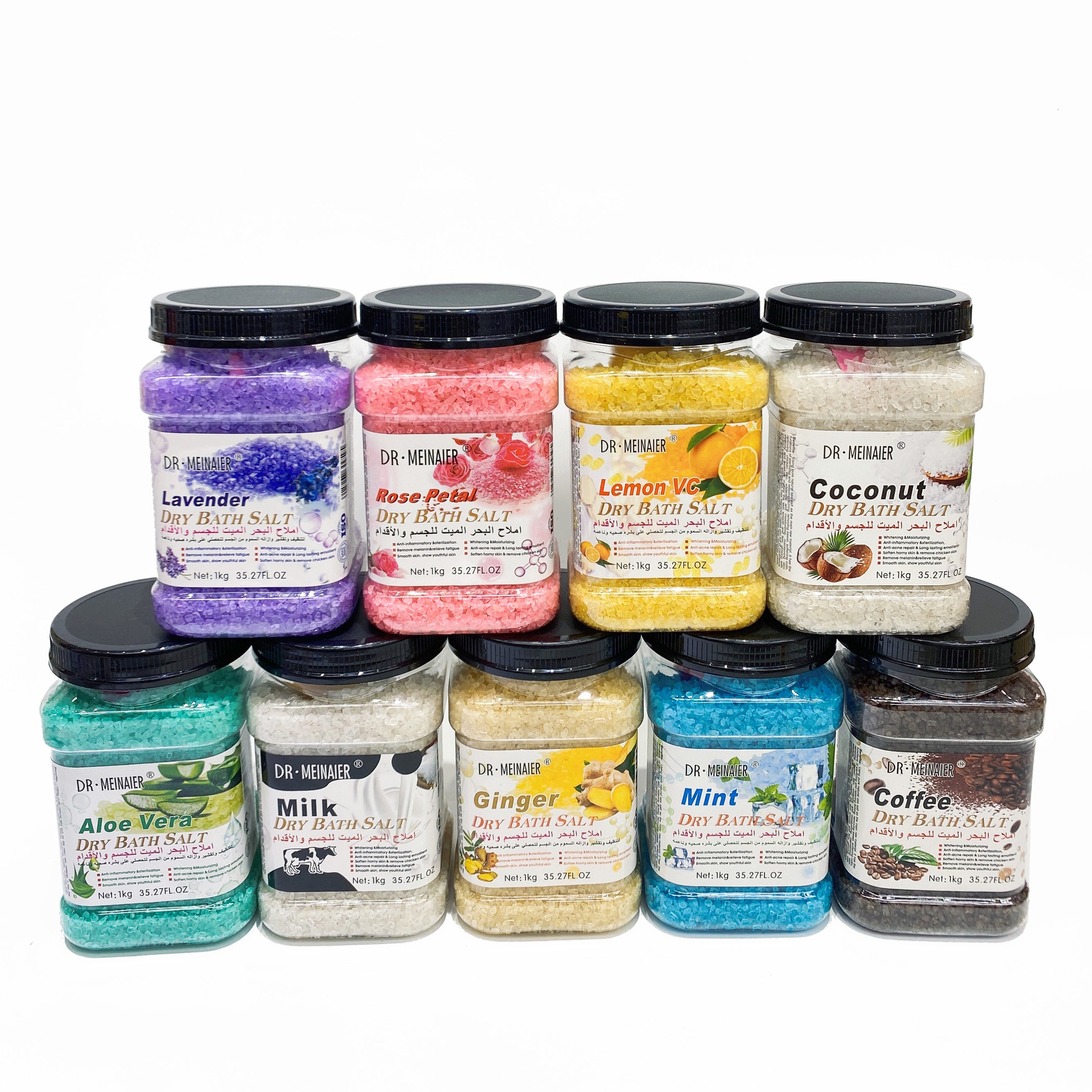 Cross-border exclusive crystal salt, bath salt, foot bath salt, exfoliating salt for dead skin, exfoliating and removing chicken skin, foot bath salt, 1kg full figure