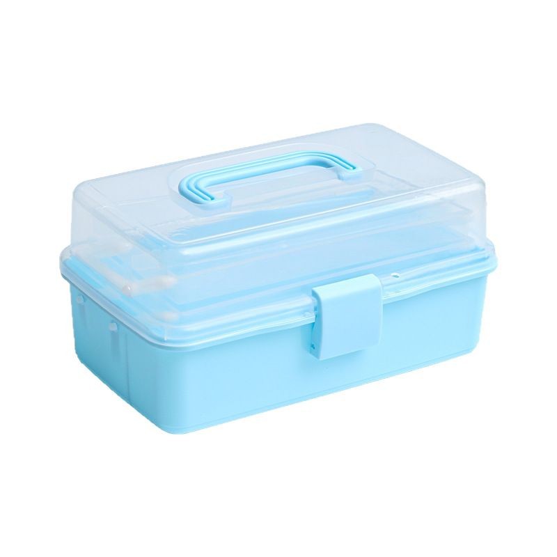 Children's toy box, storage box, gumball tray, cream glue box, accessories, three-layer box, large-capacity portable box, stationery box Item Picture